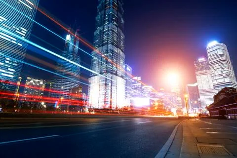 Shanghai at night Stock Photos