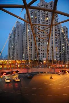 Shanghai by night Stock Photos