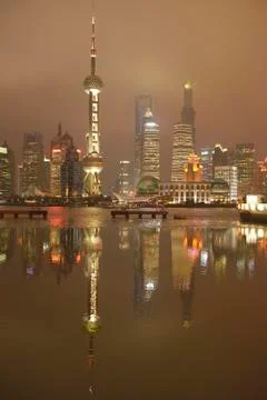 Shanghai by night Stock Photos