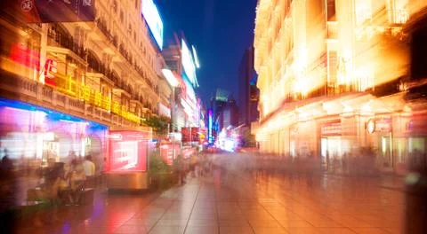 Shanghai at night Stock Photos