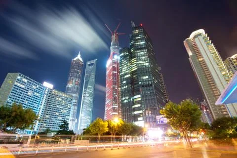 Shanghai at night Stock Photos