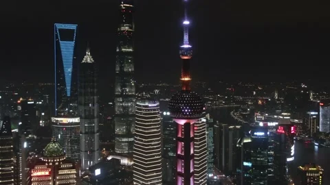 Shanghai Nightscape Stock Footage 150362731