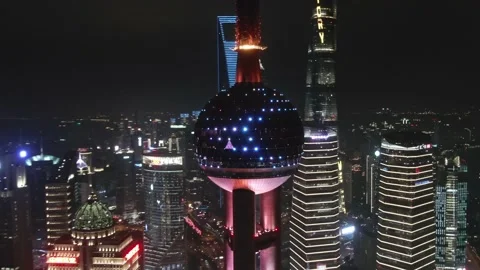 Shanghai Nightscape Stock Footage 150362893