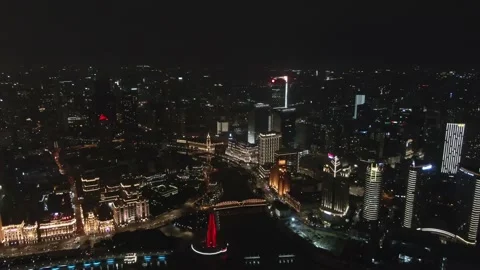 Shanghai Nightscape Stock Footage 150362921