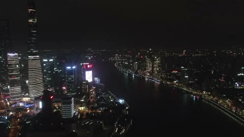 Shanghai Nightscape Stock Footage 150363056