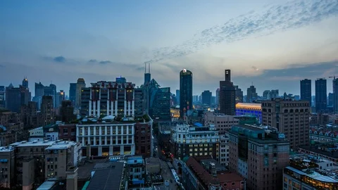 Shanghai Nightscape Timelapse Stock Footage 100367818