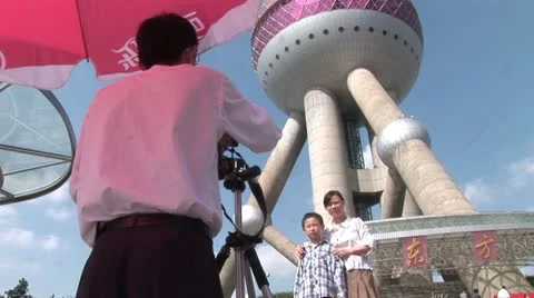 Shanghai observation tower Video stock 11235916