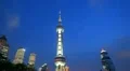 Shanghai Oriental Pearl Tower, China. Timelapse(Zoom) HD Footage
