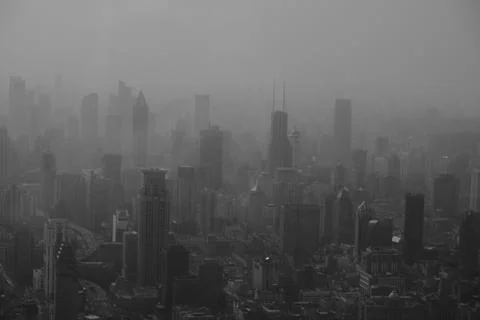 Shanghai Pollution Stock Photos