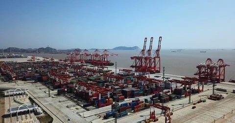 Shanghai port view 스톡 동영상 94317370