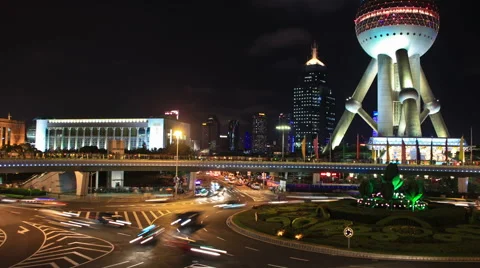 Shanghai Pudong Area Stock Footage 56323629