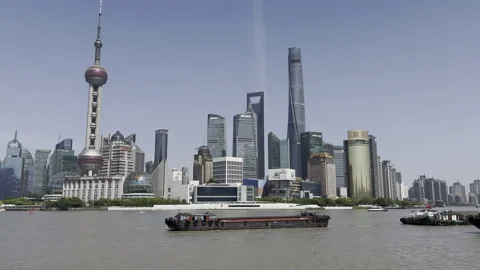 Shanghai Pudong Skyline Stock Footage 240740316