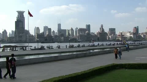 Shanghai River Video stock 11235944