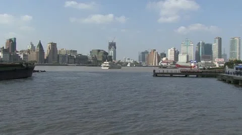 Shanghai River Stock Footage 11235962