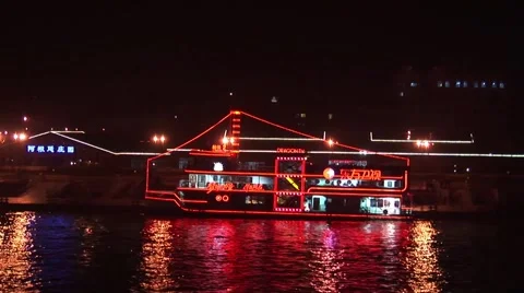 Shanghai RiverBoat Stock-Footage 41260975