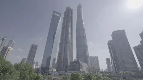 Shanghai Skyline 3 S-log 3 Stock Footage 81844226