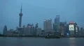 Shanghai Skyline, China, Hangpu River, Skyscrapers, Cityscape, Ship, time lapse HD Footage