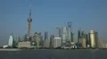 Shanghai Skyline, China, Huangpu River, Skyscrapers, Cityscape, Boats, Ships HD Footage