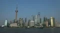 Shanghai Skyline, China, Huangpu River, Skyscrapers, Cityscape, Boats, Ships HD Footage