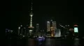 Shanghai Skyline, China, Huangpu River, Skyscrapers, Cityscape, Ship Boats Night HD Footage