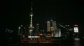 Shanghai Skyline, China, Huangpu River, Skyscrapers, Cityscape, Ship Boats Night HD Footage
