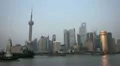 Shanghai Skyline, China, Huangpu River, Skyscrapers, Cityscape, Boats, Ships HD Footage