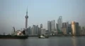 Shanghai Skyline, China, Huangpu River, Skyscrapers, Cityscape, Boats time lapse HD Footage