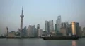 Shanghai Skyline, China, Huangpu River, Skyscrapers, Cityscape, Boats time lapse HD Footage