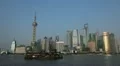 Shanghai Skyline, China, Huangpu River, Skyscrapers, Cityscape, Boats, Ships HD Footage