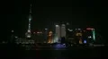 Shanghai Skyline, China, Huangpu River, Skyscrapers, Cityscape, Ship Boats Night HD Footage