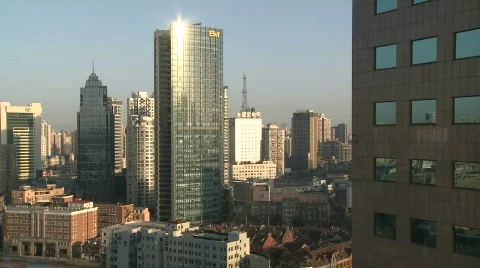 Shanghai Skyline Stock Footage