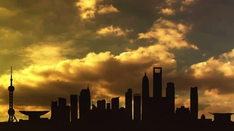 Shanghai skyline 库存影片 8685388