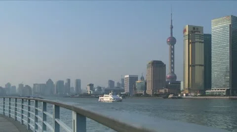 Shanghai skyline Stock-Footage 12734325