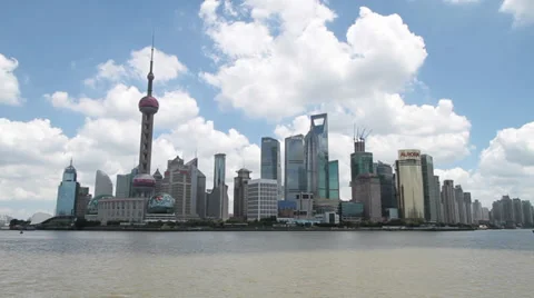 Shanghai Skyline Video stock 33068100