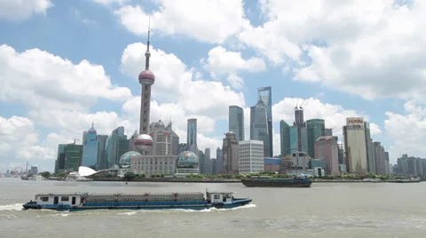 Shanghai Skyline Video stock 33070368