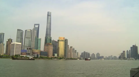Shanghai skyline Stock Footage