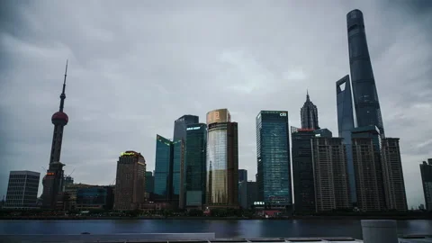 Shanghai skyline Stock Footage 155051915