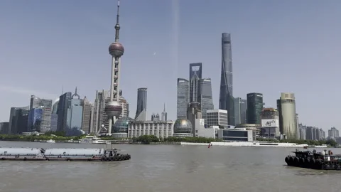 Shanghai Skyline Video stock 240737012