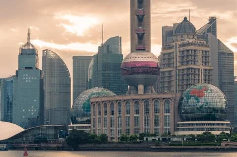 Shanghai skyline Stock Photos