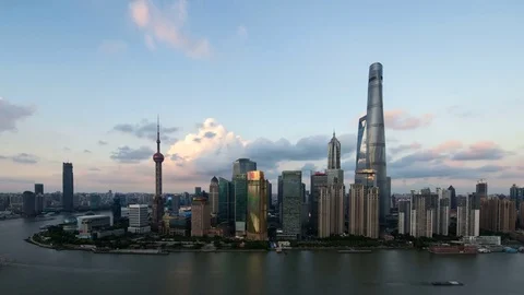 Shanghai Skyline Time-Lapse 4K Stock Footage 81887348