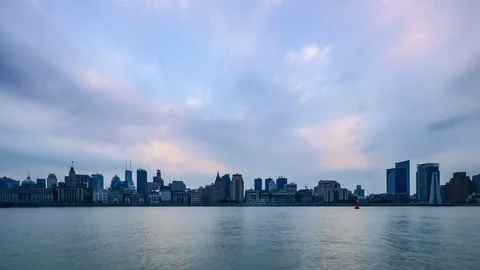 Shanghai Skyline Time-Lapse HD Stock Footage 81854331