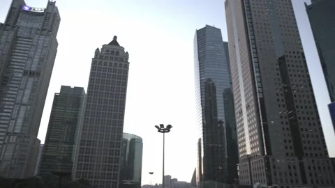 Shanghai skyscraper buildings Stock Footage 185837627