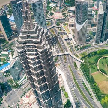 Shanghai skyscraper Stock Photos