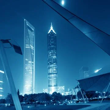 Shanghai skyscrapers Stock Photos