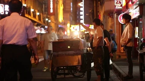 Shanghai street food Stock Footage 71129727