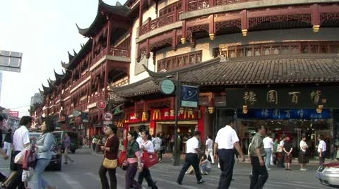 Shanghai street scape Stock Footage 11235828
