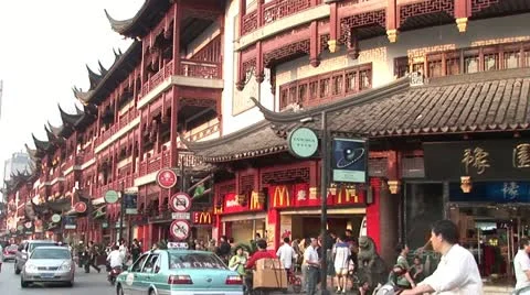 Shanghai street scape Video stock 11235843