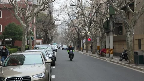Shanghai Street Scene Stock Footage 203349063