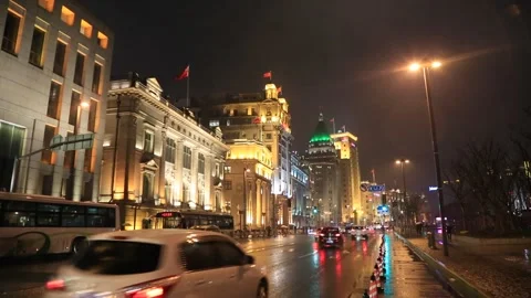 Shanghai Street Scene Stock Footage 203517805