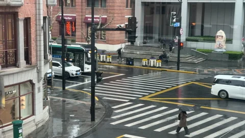 Shanghai Street Scene Stock Footage 331694145